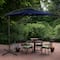 10ft. Offset Outdoor Patio Umbrella with Hand Crank